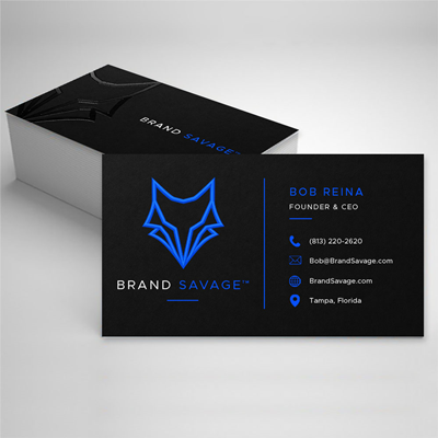 Brand Savage Business Card - Black Design