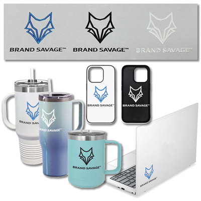 Brand Savage Logo DTF UV Permanent Transfers