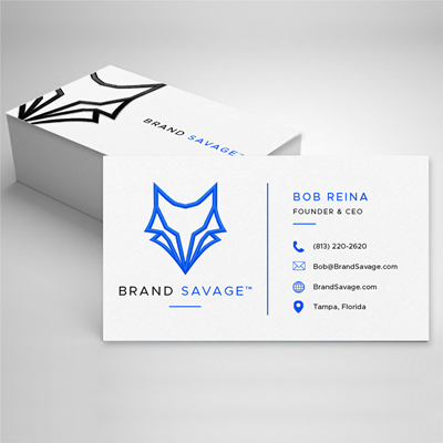 Brand Savage Business Card - White Design