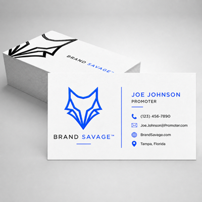 Brand Savage Business Card - White Design
